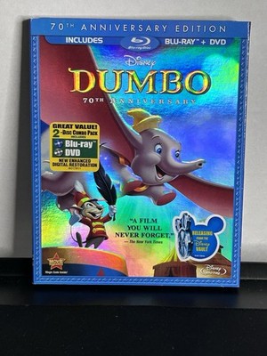 Disney Dumbo 70th Anniversary Edition Blu-ray + DVD Combo Pack Pre-Owned/Tested