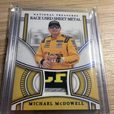 Panini 2024 National Treasures Michael McDowell Sheet Metal Blue /75 #RUS-MMD
