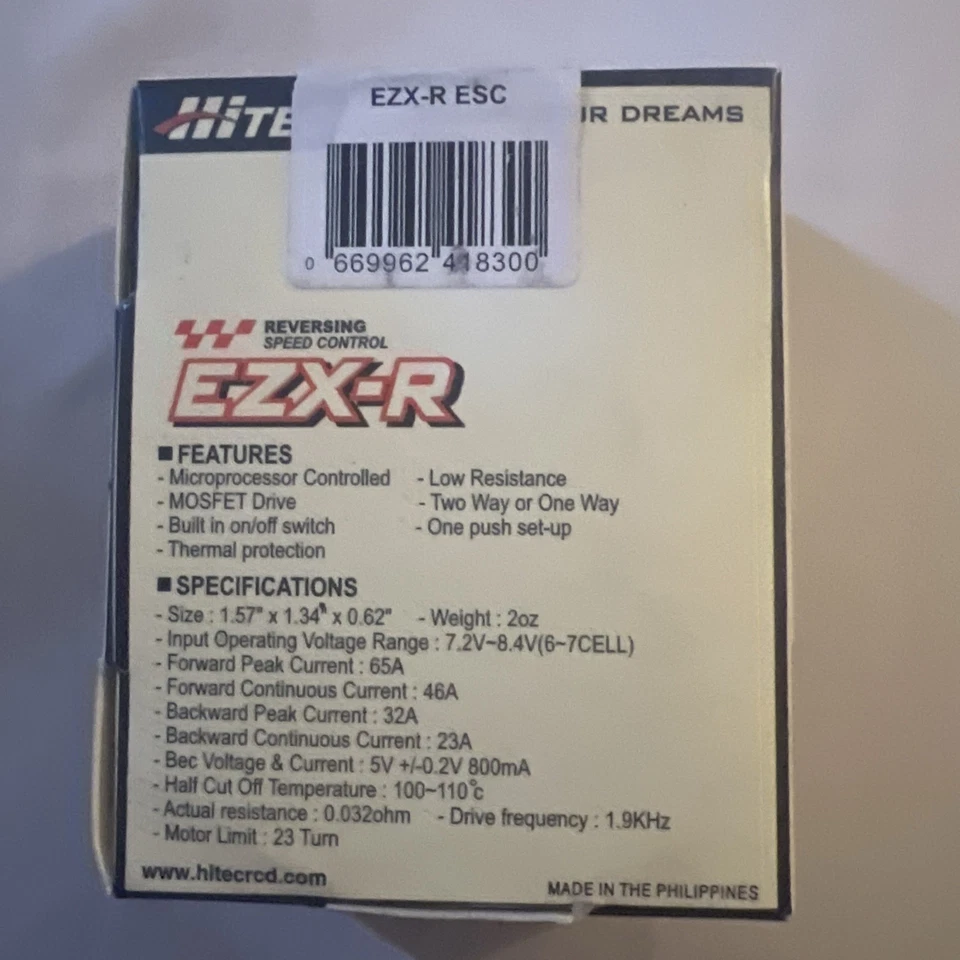 HITEC EVX-R Reverse Speed Control (Waterproof) -UNOPENED SEALED BOX/untested OBO - Image 4 of 4