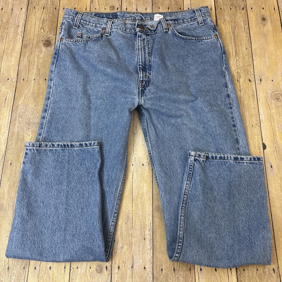 Jeans Levis 505 Naranja Tab Hechos en México Vintage Años 90 Levis 40X30 Medida 36X29 Foto 3 de 4