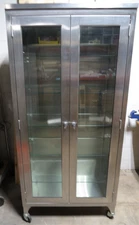 Blickman Free Standing SS Instrument & Supply Cabinet (Paul) w/ 5 Shelves [DC]