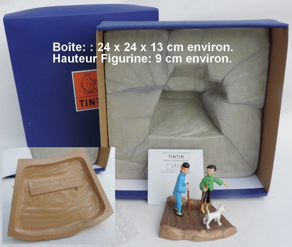 ✅ Figurine Tintin & Tchang Petit Guide Pixi & Moulinsart BD LE LOTUS BLEU Hergé - Photo 2/4