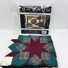 L Kee & Co Handmade One Standard Pillow Sham 20x26 In Woodland Star Vintage NEW