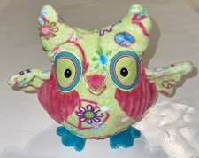 Owl Douglas the Cuddle Toy 9 Inches Tall Plush Stuffed Animal Bright Green