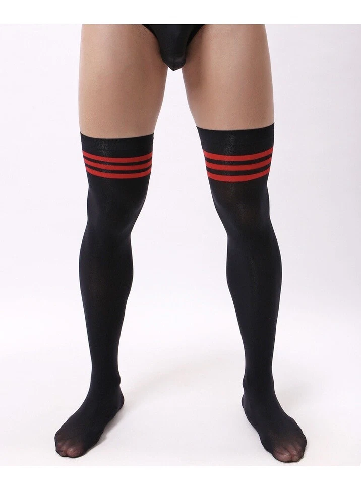 Men's Socks Elastic Thigh-High Stockings Fantasy Thin and Sheer Over Knee Socks - Image 2 of 4