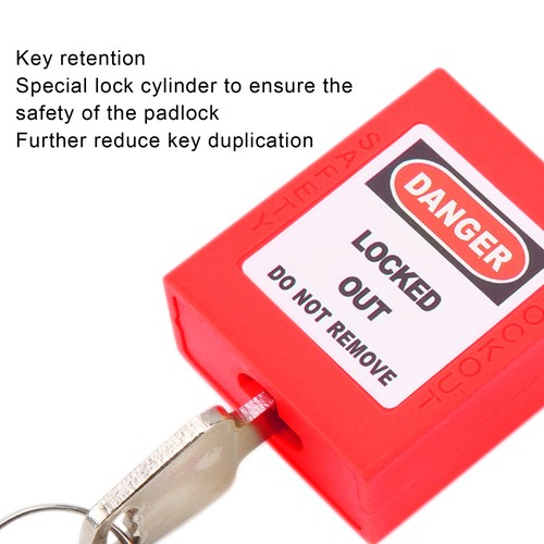 5 Sets 38mm LOTO Lock Non-Slip Lockout Padlock For Machinery Manufacturing HOT - Picture 5 of 23