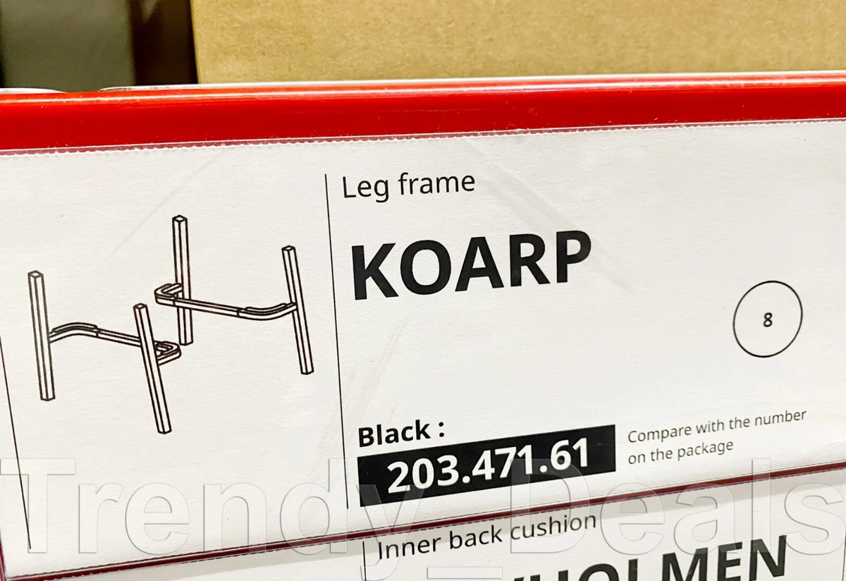 Ikea KOARP Leg Frame 2 Legs for Chair Steel Black 16