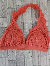 Aerie Bralette Lace Peach Haulter Bra Size Medium M