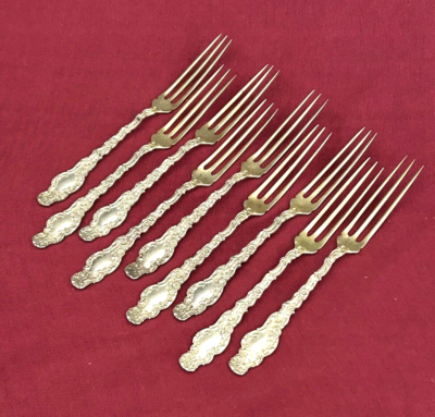 Set of Antique Durgin Sterling Silver WATTEAU Pattern