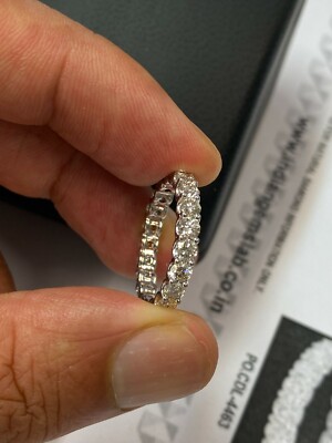 Memoire Diamant Memory Goldring 21 Brillanten 2,52 Karat VS G 750er 18K Weißgold