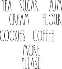 Rae Dunn Inspired Labels Vinyl Decals Farmhouse Style