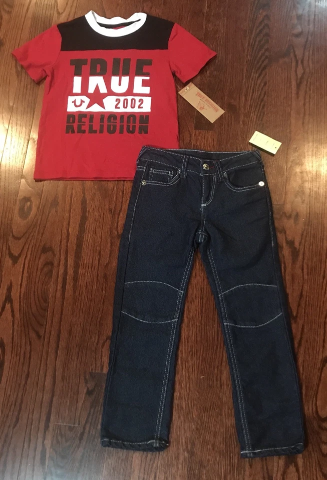 CONJUNTO CAMISETA Y JEANS TRUE RELIGION NIÑO NUEVO CON ETIQUETAS $79 Foto 3 de 4