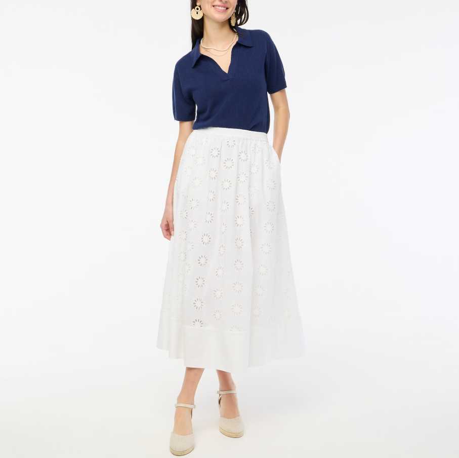 LARTIGENT☆L11 EYELET NYLON SKIRT L11 EYELET NYLON SKIRT(BLACK) - LIT SEOUL