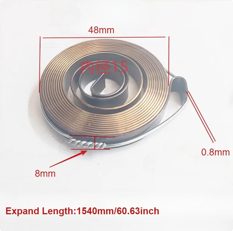 Conjunto de resorte helicoidal de retorno de pluma de resorte de prensa de taladro de 5 pies/1540 mm 48x8x0,8 m