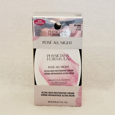 Physicians Formula Rose All Night Ultra-Rich Restorative Cream 1.6 oz New