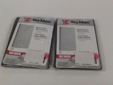 NEW, 2/PK, TayMac 1-Gang Blank Cover Pro Grade Weatherproof Grey BC100S 
