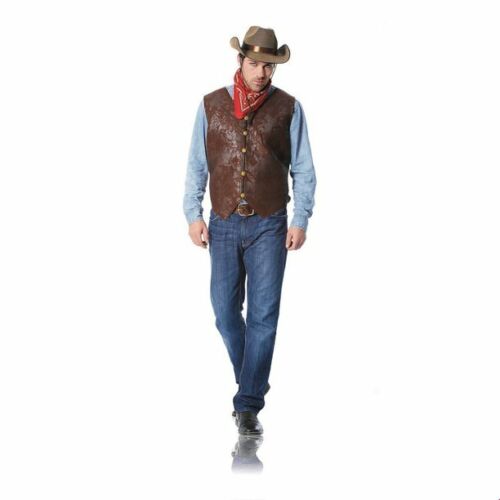 Weste Steampunk/Pirat Herren Br Poly Kunstleder Look Mehrzweck Kostüm Weste - Bild 3 von 4
