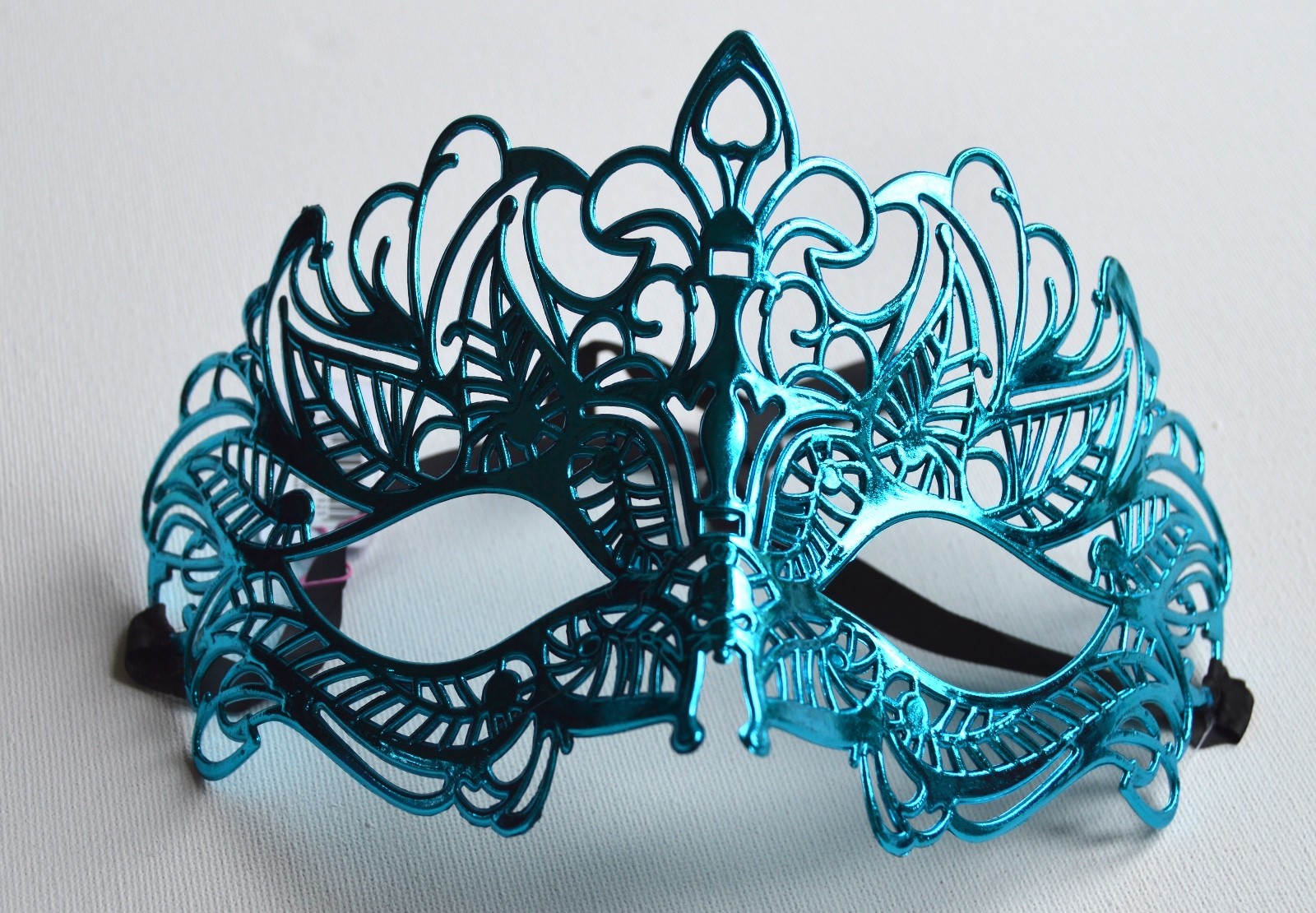 NEW Blue Metallic Look Filigree Masquerade Mask Eye Prom Gothic Halloween Party