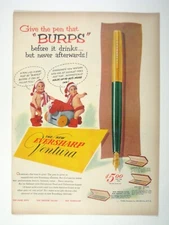 Eversharp Ventura 1953 Vintage Print Ad Fountain  Pen Advertising Santa Baby