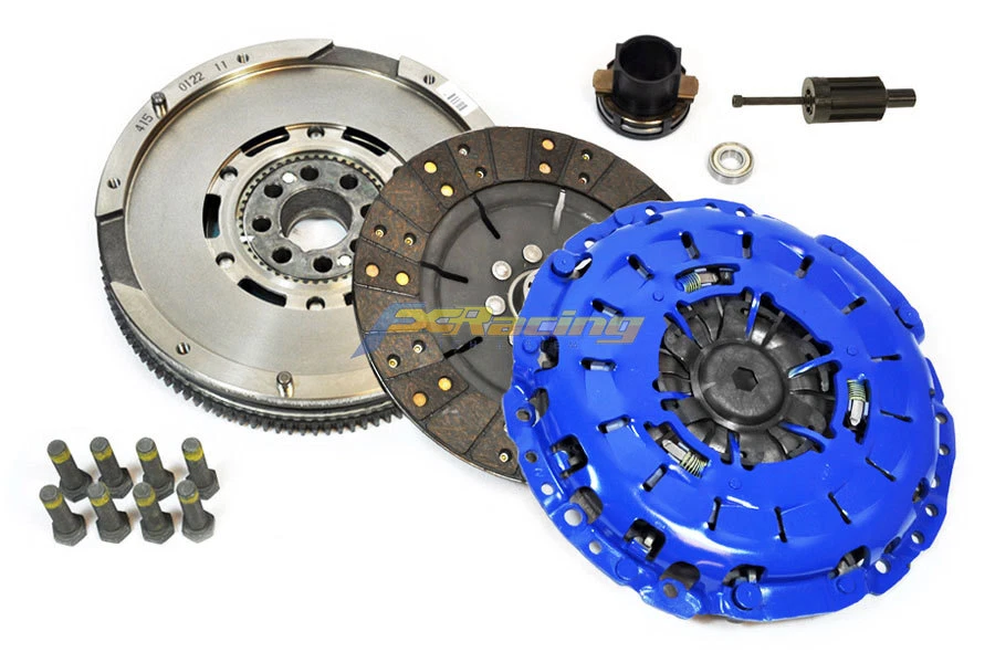LuK Clutch Kit F04120R2-DMF019 &ndash; Germany Flywheel Material: CAST IRON Modified Item: No Custom Bundle: No Clutch Disc Style: Full Face Rigid Disc Pressure Plate Type: Self Adjust German 51CrV4 Diaphragm Interchange Part Number: 03-047 03-049 K70280-01 K70288-02 195461 Surface Finish: RIGID CARBON KEVLAR CAST IRON Manufacturer Part Number: F04120R2 DMF019 Part Brand: LuK OE Spec or Performance/Custom: Performance/Custom Bundle Listing: Yes Brand: FX Racing Clutch Material: Carbon Kevlar Warranty: 1 Year &ndash; Fits BMW 323 325 328 330 525 528 530