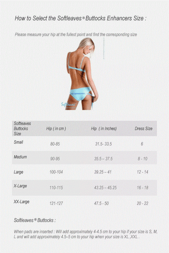 Softleaves B400 Silicone and sponge Buttock Enhancers padded panties bottom lift - Picture 4 of 5