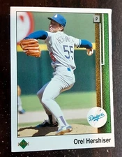1989 Upper Deck  #130  Orel Hershiser   Pitcher   Los Angeles Dodgers  FREE ship