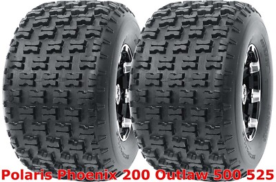 Polaris Phoenix 200 Outlaw 500 525 Set 2 Rear 20x10-9 20x10x9 Sport ATV Tires