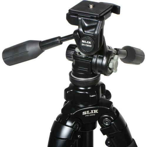 SLIK PRO 500HD TRIPOD WITH SLIK 736HD THREE WAY HEAD for sale online eBay