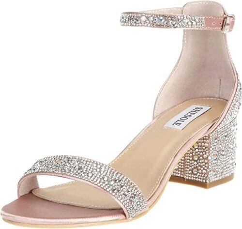 Shesole Damen Knöchelriemen offene Zehenpartie HEELS Größe 6 EUR 36 - Strass formell NEU - Bild 1 von 15