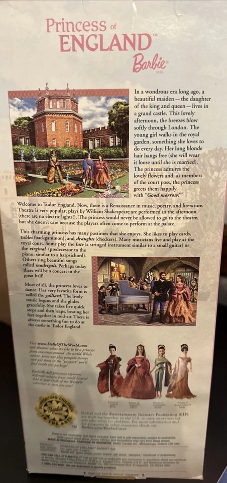 Barbie “Dolls of the World” -Princess of England 2003 #B3459 NRFB - Image 4 of 4