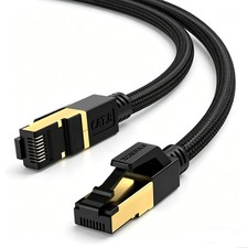 ZOERAX Cat 8 Ethernet Cable 6FT, Nylon Braided Black