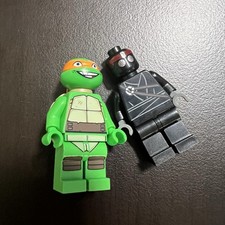 LEGO Miguel Ángel Pie Ninja Adolescente Mutante Tortugas Ninja Minifiguras - Lote de 2