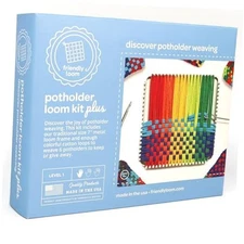 Friendly Loom 7” Traditional Potholder Plus Weaving Kit | Sturdy Metal Loom 