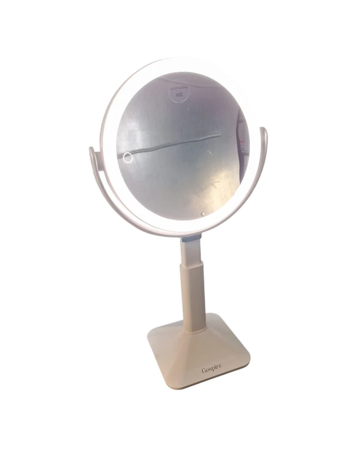 GOSPIRE Kosmetikspiegel mit Licht, 3 Farben & Dimmable LED, 1X/20X Vergrößerung