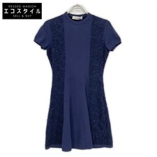 Valentino Navy Side Lace Dress M
