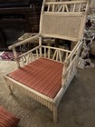 Ficks Reed Split Reed Rattan Wicker Chair W/ Ottoman MidCentury MCM Lounge — photo 5