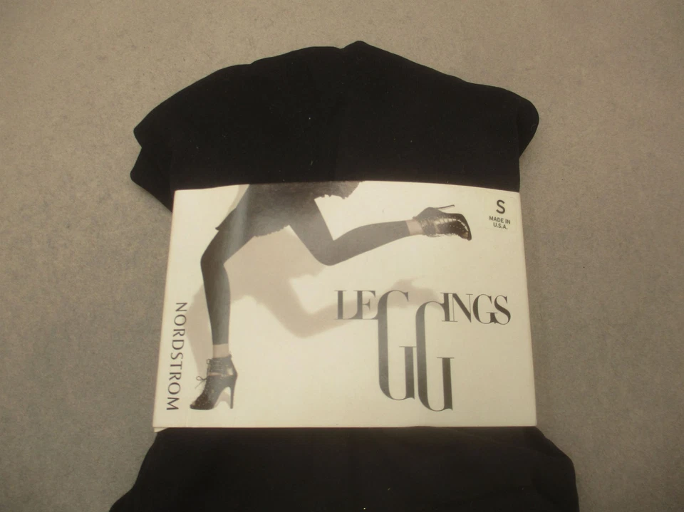 Новый с Ярлыками NORDSTROM размер S женщин черный эластичной высокая талия без выцветания леггинсы 9H - Изображение 2 из 4