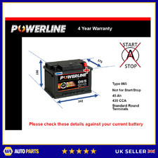 Battery fits AUDI 80 RS2 90 200 80 S2 100 S4 100 80 COUPE 065 435A 45Ah