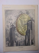 Soviet magazine Anti Dollar Devil Grinding wheel USD Cold War USA poster art