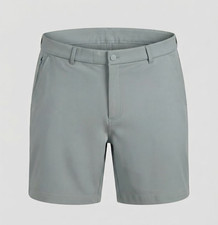 New Greg Norman ML75 Performance Stretch Shorts - Men s Size 38 - Light Gray