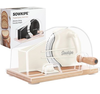 Upgraded Manual Bread Slicer for Homemade Sourdough, Adjustable Thickness