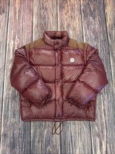Moncler Burgandy Grenoble Puffer Jacket Coat Vintage, Size XL