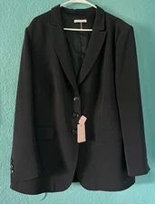 Basler 3 Button Front Blazer Jacket .Dark Blue Size FR 48.Pre Owned