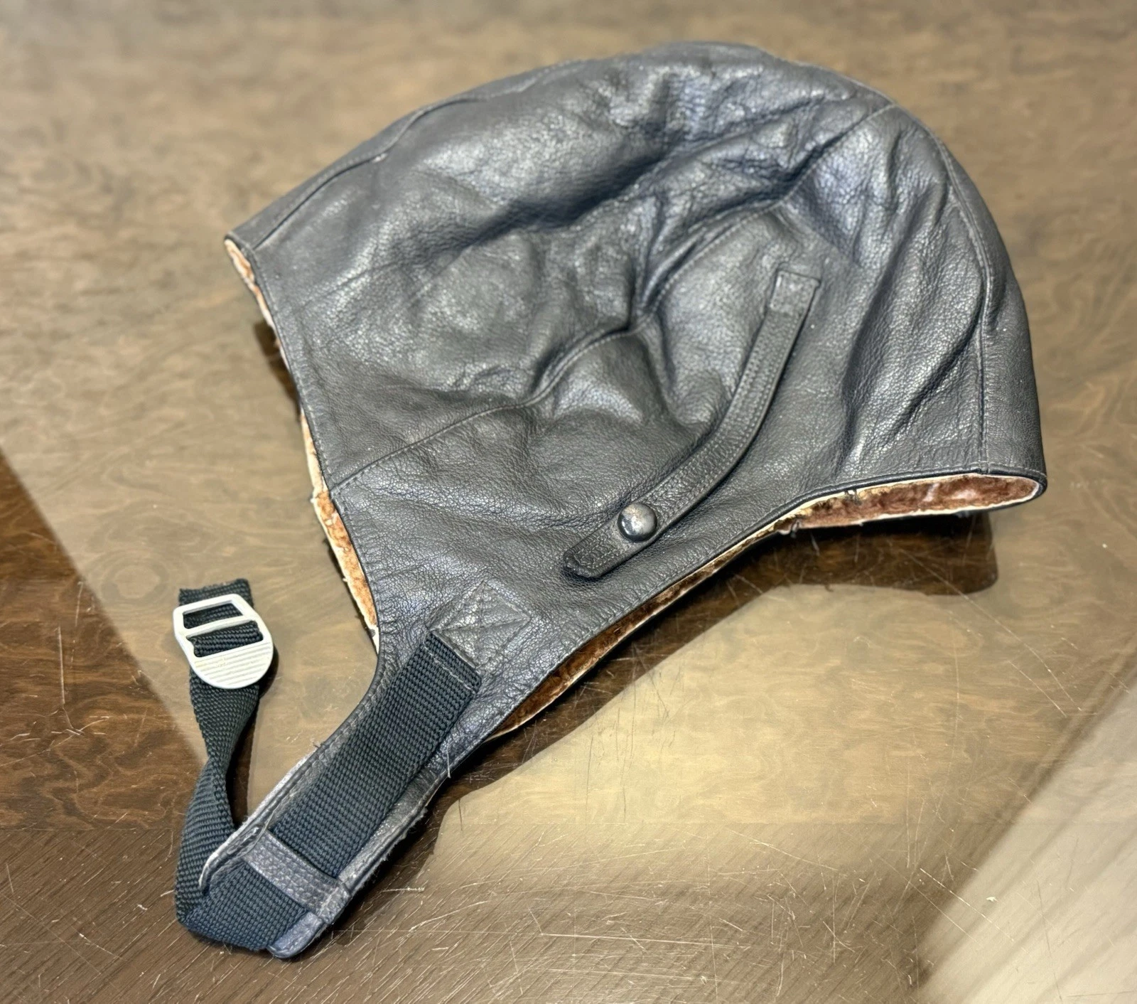 Vintage USSR Pilot Flight Helmet SHLZ-83 Soviet Air Force Winter Aviator Cap