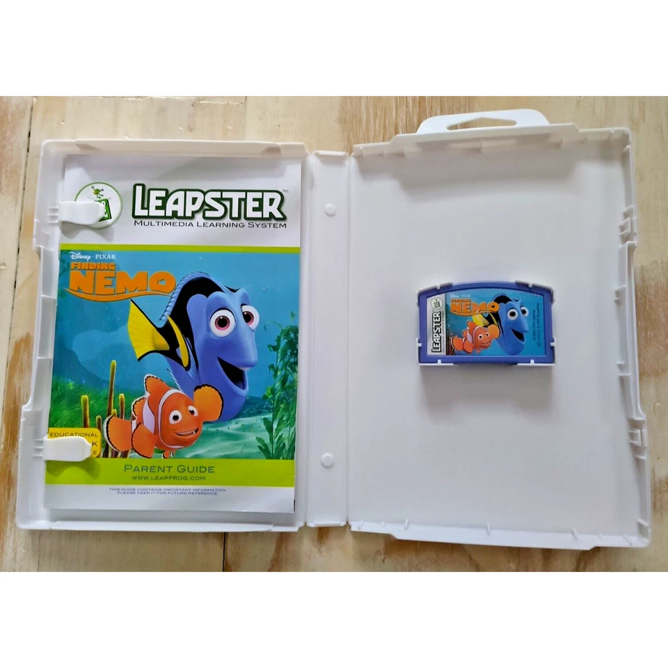Leap Frog Leapster Finding Nemo Pre-K-K 4-6 Yrs. & Adventures Under The Sea Book - Image 3 of 4