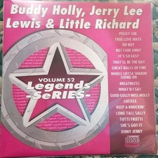 LEGENDS KARAOKE CDG BUDDY HOLLY,JERRY LEE LEWIS  LITTLE RICHARD 52 disc