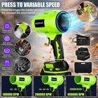 Electric Air Blower Turbo Fan With 2* 21V Battery Handheld Cordless Leaf Blower