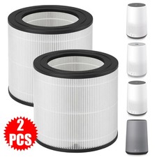 2Pcs Air Purifier Filters HEPA Filter Effective Purification 99.97% High-Density