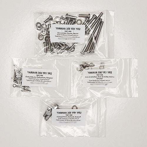 Kit vis moteur Yamaha 350 YR1 pour restaurer votre moto de collection 1967