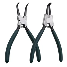 2 Pcs 7" Snap Ring Pliers Set Internal/External Circlip Pliers Kit for Gaskets